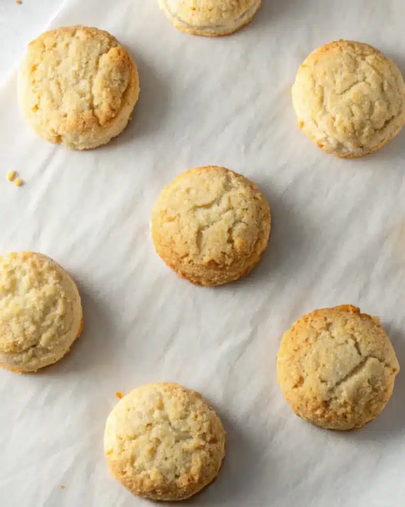 Easy 4-Ingredient Gluten Free Biscuits: A Simple, Delicious Recipe for Every Kitchen 8 Top view of Easy 4-Ingredient Gluten Free Biscuits on white parchment