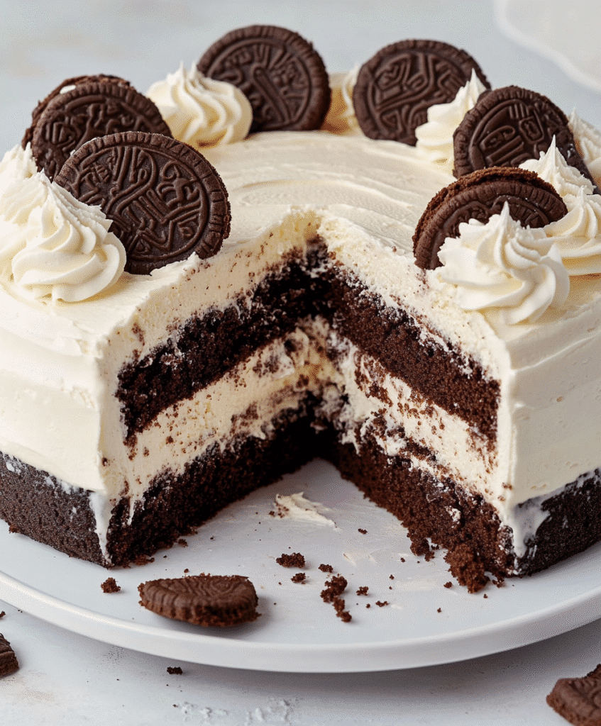 Gluten Free Ice Cream Cake – The Best Summer Dessert for All Occasions 1 gluten free ice cream cake with cookies and cream rosettes