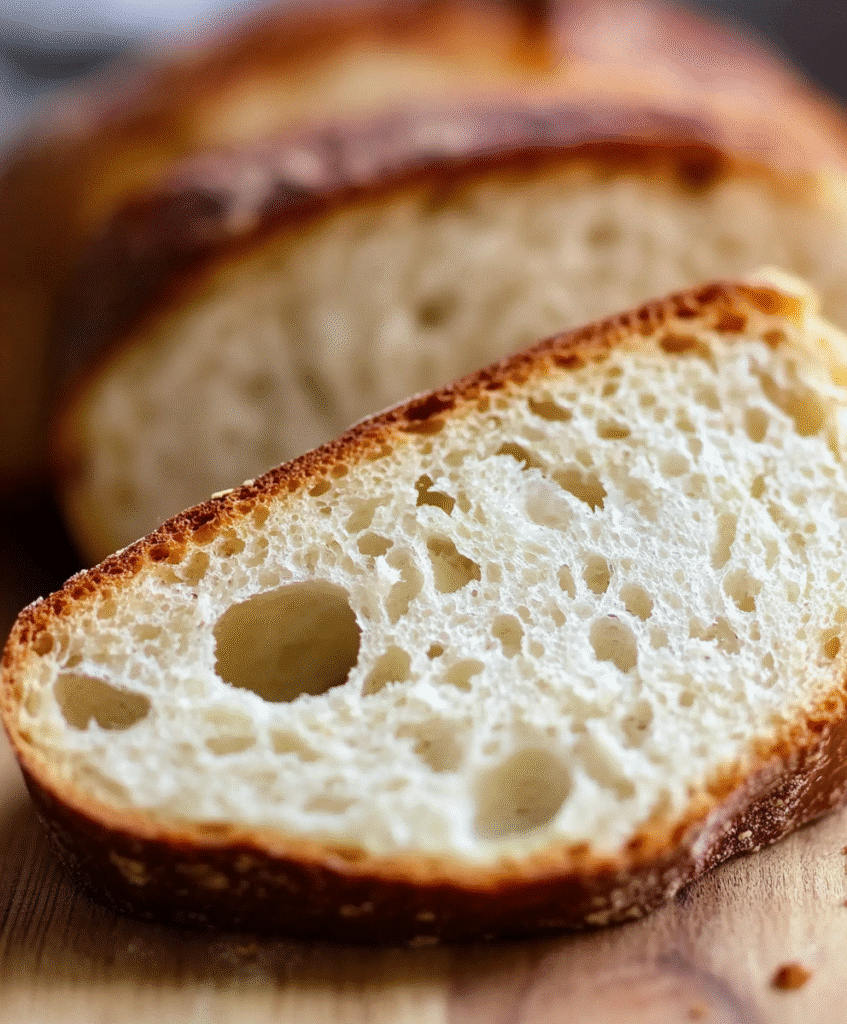 Fabulous Italian Bread Gluten Free – A Delightful Classic Reinvented 3 Slice of gluten-free Italian bread showing airy crumb and chewy texture