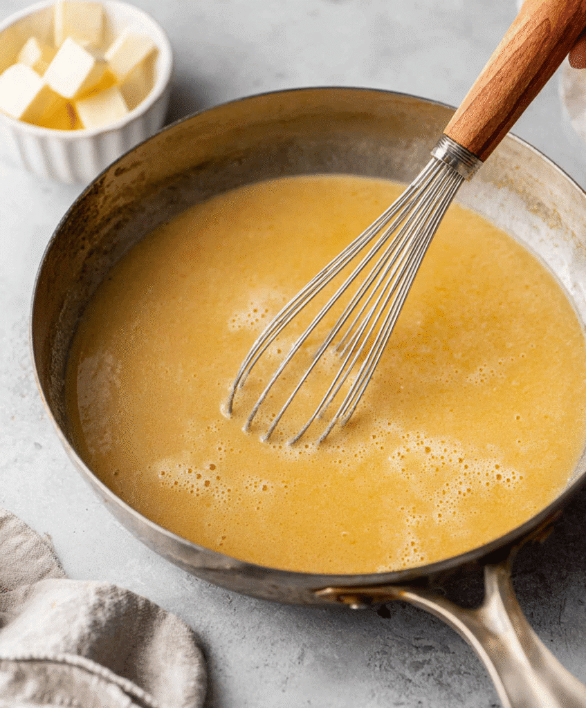 How to Make a Perfect Gluten-Free Roux (With Tips, Flours, and Mistakes to Avoid) 5 adding gluten-free flour to melted butter in a saucepan