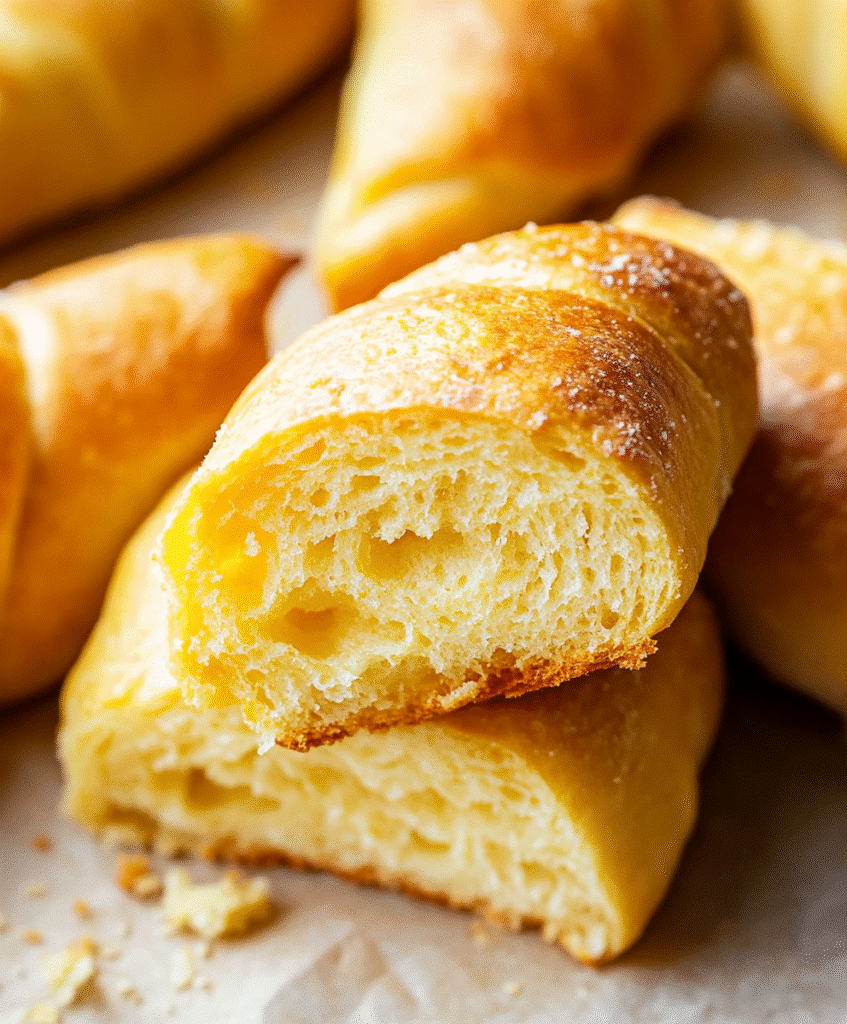 Gluten-Free Crescent Rolls: The Best Soft, Flaky Recipe You’ll Love Every Time 9 Close-up of fluffy interior of a gluten-free crescent roll