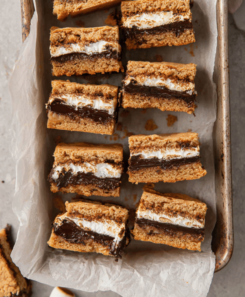 Gluten-Free S'mores Bars: The Ultimate Gooey Campfire Dessert Made Easy 1 Gluten-free s’mores bars stacked